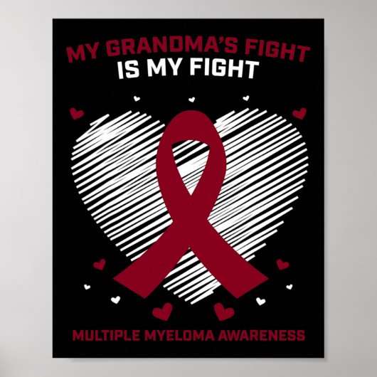 Kinder Blutkrebs unterstützen Oma-Multiples Myelom Poster (Vorne)