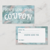 Kinder-Bonusgutscheine Visitenkarte (Vorne/Hinten)