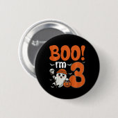 Kinder Boo ich bin 3 Halloween Spooky Pumpkin 3. G Button (Vorne & Hinten)