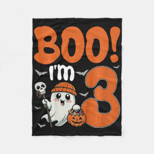 Kinder Boo ich bin 3 Halloween Spooky Pumpkin 3. G Fleecedecke