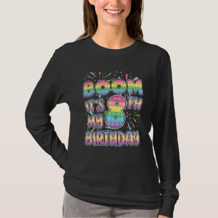 Kinder boom Es ist mein 8. Geburtstag Popper Numbe T-Shirt