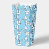 Kinder Boot Flugzeug Babyblau Popcorn Geschenkschachtel (Rückseite)