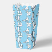 Kinder Boot Flugzeug Babyblau Popcorn Geschenkschachtel (Vorderseite)
