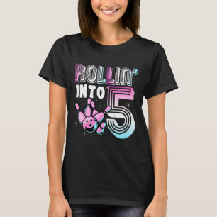Kinder Bowler Rollin’ in 5 Bowling 5. Geburtstag K T-Shirt