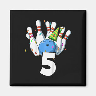 Kinder Bowling Geburtstag 5 Bowling Thema 5 Geburt Magnet