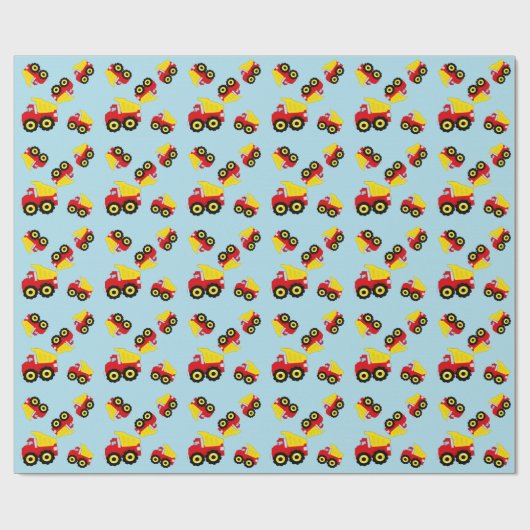 Kinder Boys Bau Dumptruck Geschenkpapier (Flach)