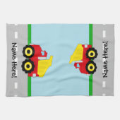 Kinder Boys Bau Dumptruck Küchentuch (Horizontal)