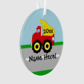 Kinder Boys Bau Dumptruck Ornament (Vorderseite)