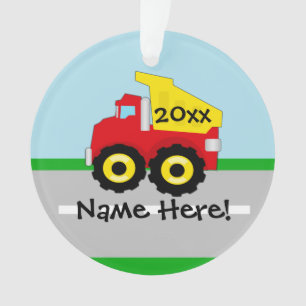 Kinder Boys Bau Dumptruck Ornament