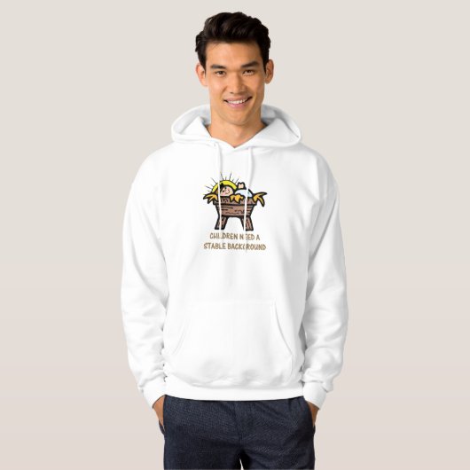 Kinder brauchen stabilen Hintergrund Hoodie (Vorne ganz)