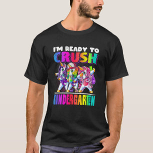 Kinder brechen Kindergarten Dabbing Einhorn zurück T-Shirt