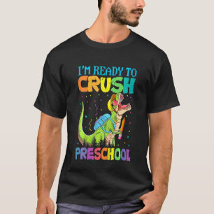 Kinder brechen Vorschul-Dinosaurier zurück zu Schu T-Shirt