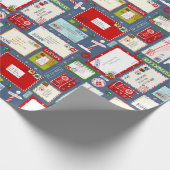 Kinder Briefe an Weihnachten Weihnachten Muster Geschenkpapier (Ecke)