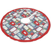 Kinder Briefe an Weihnachten Weihnachten Muster Polyester Weihnachtsbaumdecke (Schrägansicht)