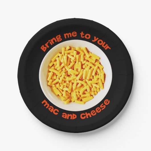 Kinder bringen mich auf deinen Mac und käse Yummy Pappteller (Vorderseite)