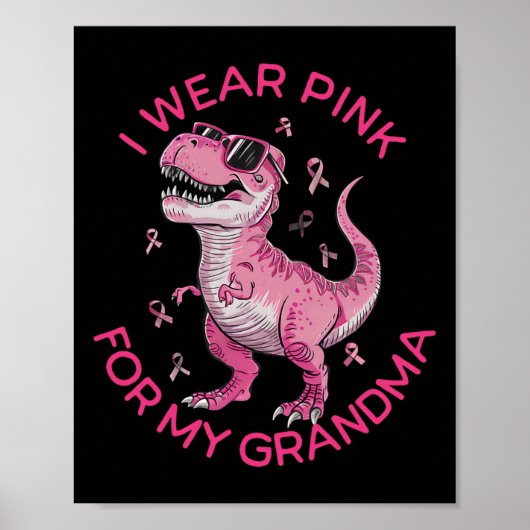 Kinder Brustkrebs-Bewusstsein trage ich rosa für m Poster (Vorne)