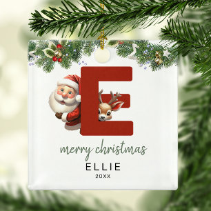 Kinder Buchstabe E Monogramm Weihnachtsbaum Ornament Aus Metall