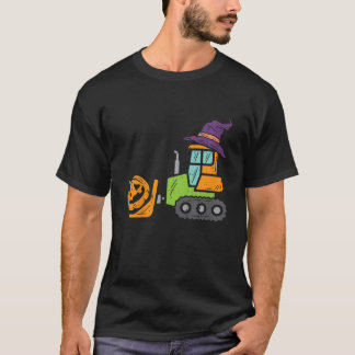 Kinder Bulldozer Kürbis LKW Grabung Kleinkind Jung T-Shirt