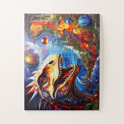 Kinder bunt Dinosaurier Puzzle (Vertikal)