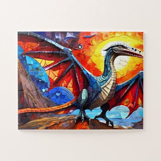 Kinder bunt Dinosaurier Puzzle (Horizontal)