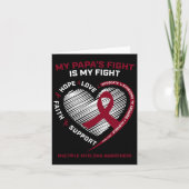 Kinder Burgundy Blutkrebs Papa Multiples Myelom A Karte (Vorderseite)