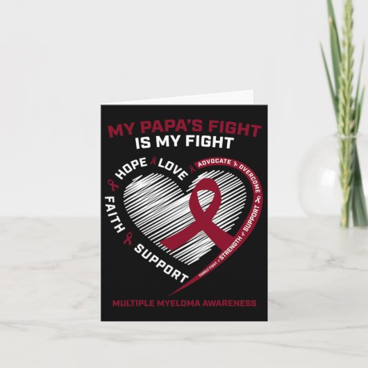 Kinder Burgundy Blutkrebs Papa Multiples Myelom A Karte (Vorderseite)