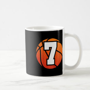 Kinder Bysketbyll Geburtstag 7 Nummer 7 Jahr alt B Kaffeetasse