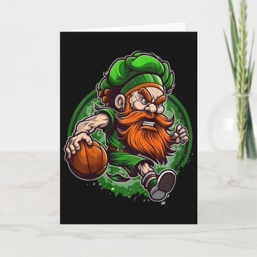 Kinder Bysketbyll St Patricks Day Leprechaun Karte (Vorderseite)