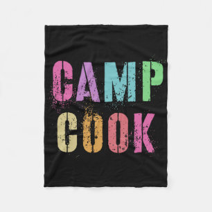 Kinder Camp Koch Chef Camping Kochen Team Vintage Fleecedecke