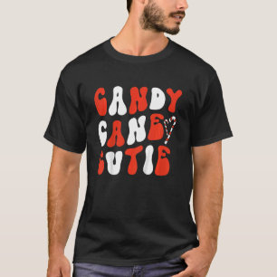 Kinder Candy Cane Süsse Retro Weihnachtskinder Kle T-Shirt