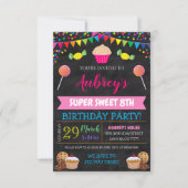 Kinder Candy Themed Party Geburtstag Einladung (Vorderseite)