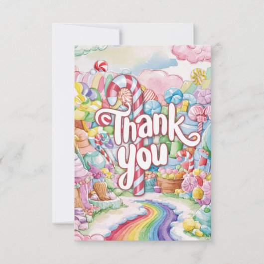 Kinder Candyland danke Karte (Vorderseite)