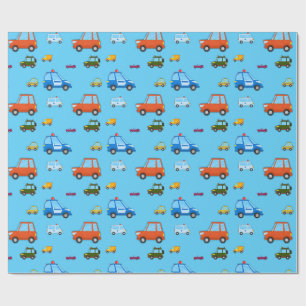 Kinder Cartoon Cars Geburtstagsfeier Geschenkpapier