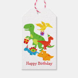 Kinder Cartoon Dinosaurier Happy Birthday Geschenkanhänger