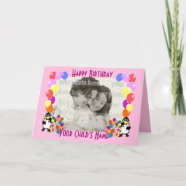 Kinder Cartoon und Ballons Karte