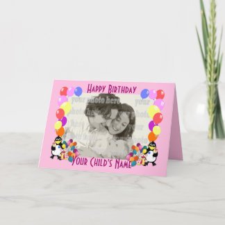 Kinder Cartoon und Ballons Karte