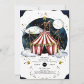 Kinder Celestial Circus Geburtstag Einladung (Vorderseite)