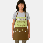 Kinder-Chef nennt Sterne grün braun Schürze (Insitu)