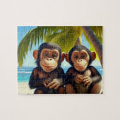 Kinder Chimpanzes Jigsaw Puzzle - Tropical (Horizontal)