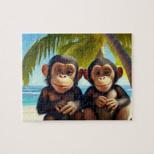 Kinder Chimpanzes Jigsaw Puzzle - Tropical