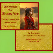 Kinder Chinesisch Neujahr Geburtstagskarte Einladung