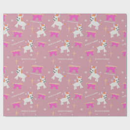 Kinder Christlich Weihnachtsgeburtspass pink Geschenkpapier