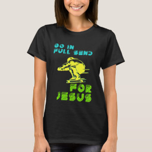 Kinder Christlicher Glaube Jesus Skateboard Senden T-Shirt
