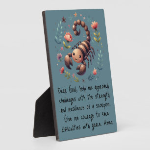 Kinder Christliches Gebet Woodland Skorpion auf bl Fotoplatte