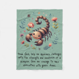 Kinder Christliches Gebet Woodland Skorpion auf Gr Fleecedecke