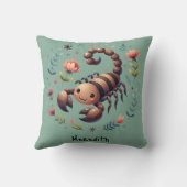 Kinder Christliches Gebet Woodland Skorpion auf Gr Kissen (Rückseite)