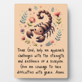 Kinder Christliches Gebet Woodland Skorpion auf Pe Fotoplatte