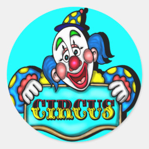 Kinder Circus Clown T Shirts und Geschenke Runder Aufkleber