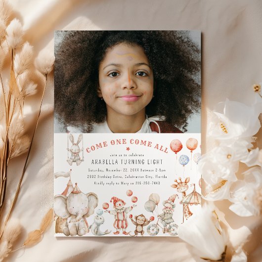 Kinder Circus Themengeburt Geburtstagsparty Einlad Einladung