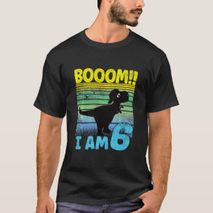 Kinder Cool Dino Geburtstag 6 Jahre alt Geburtstag T-Shirt